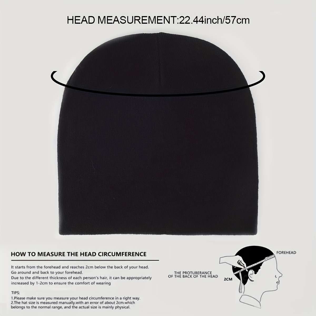 1pc Tooth Graphic Y2K Beanie Black White Elastic Knit Hats Hip Hop Skull Cap Unisex Warm Beanies