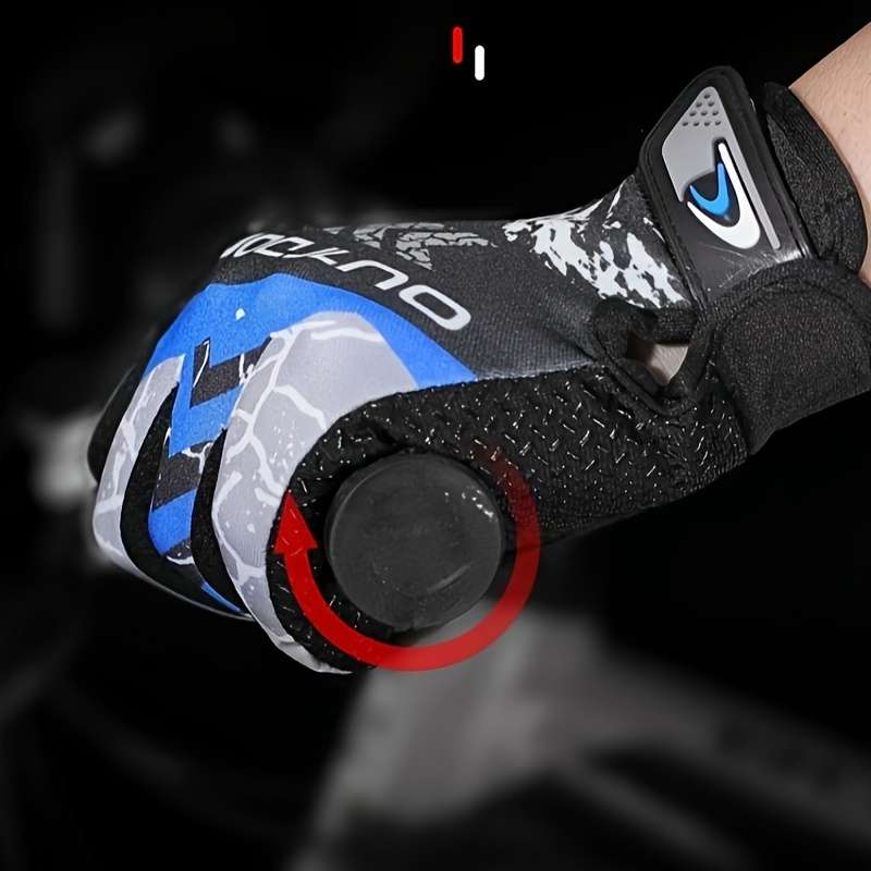 1 Pair Maple Leaf Blue One Size Outdoor Sports Gloves