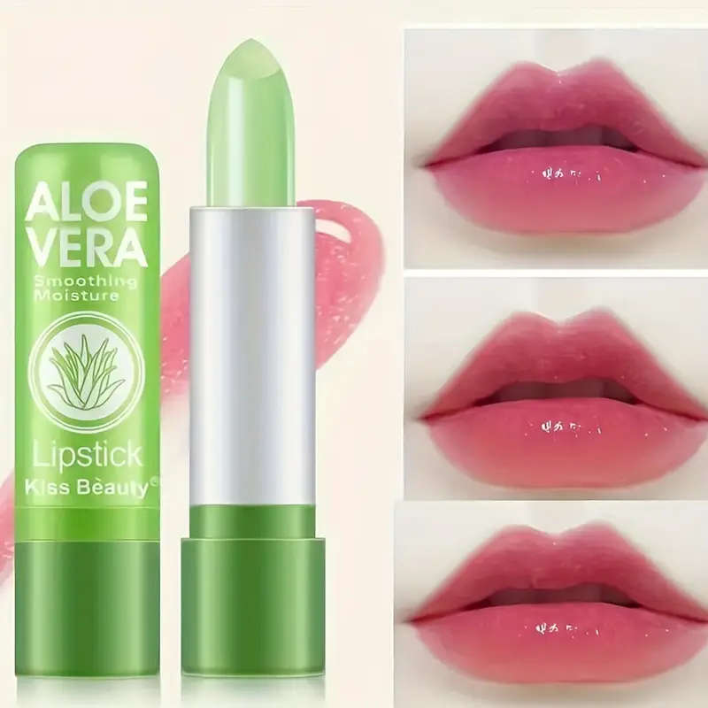 Aloe Vera Color-Changing Lip Balm - Long-Lasting, Non-Stick