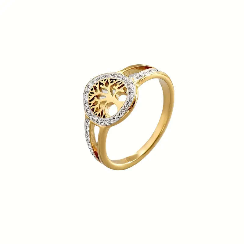 Trendy Ring With Tree Pattern