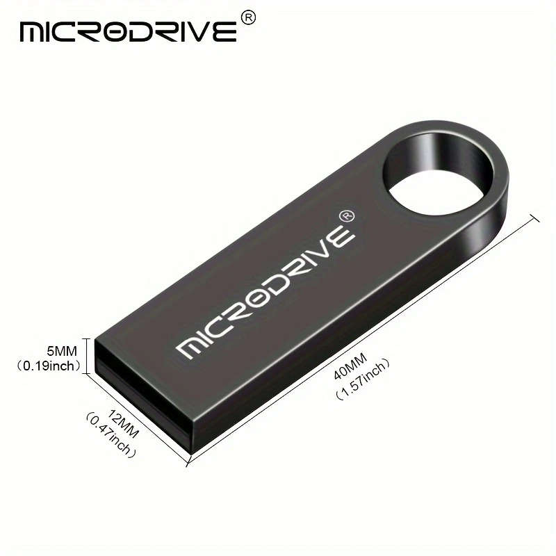 1pc High-Speed USB 2.0 Flash Drive 64GB Storage Options Portable USB Memory Stick with Key Ring