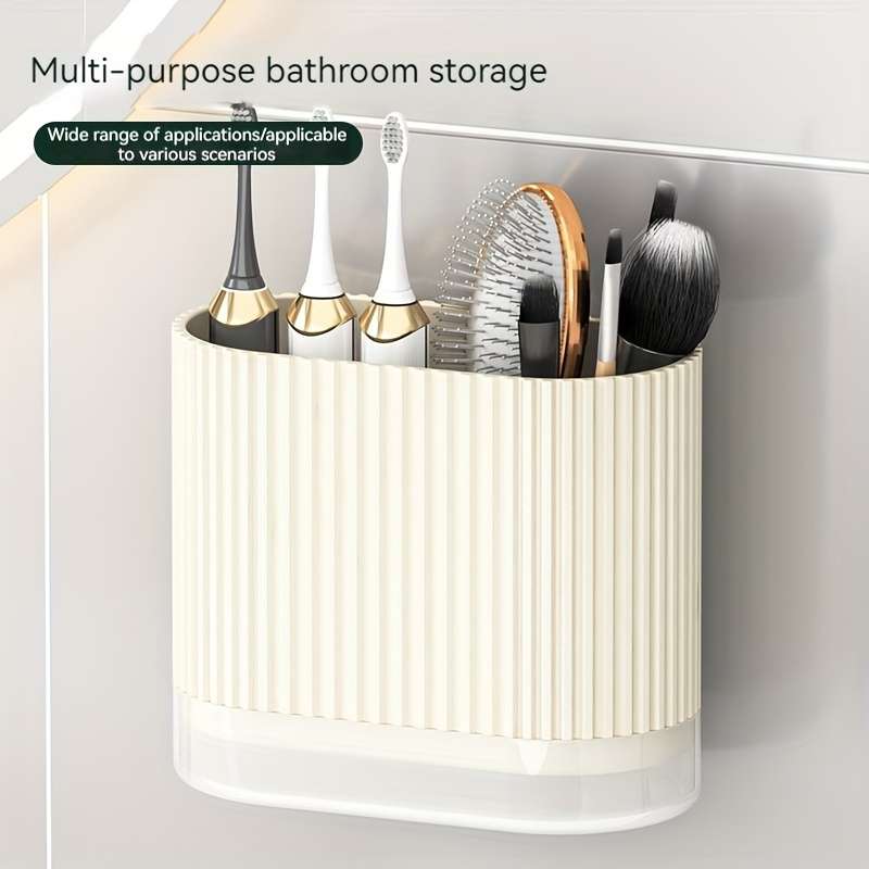 1pc Utensil Holder Countertop Knife Fork Storage Drain Box Multifunctional Plastic Rectangu