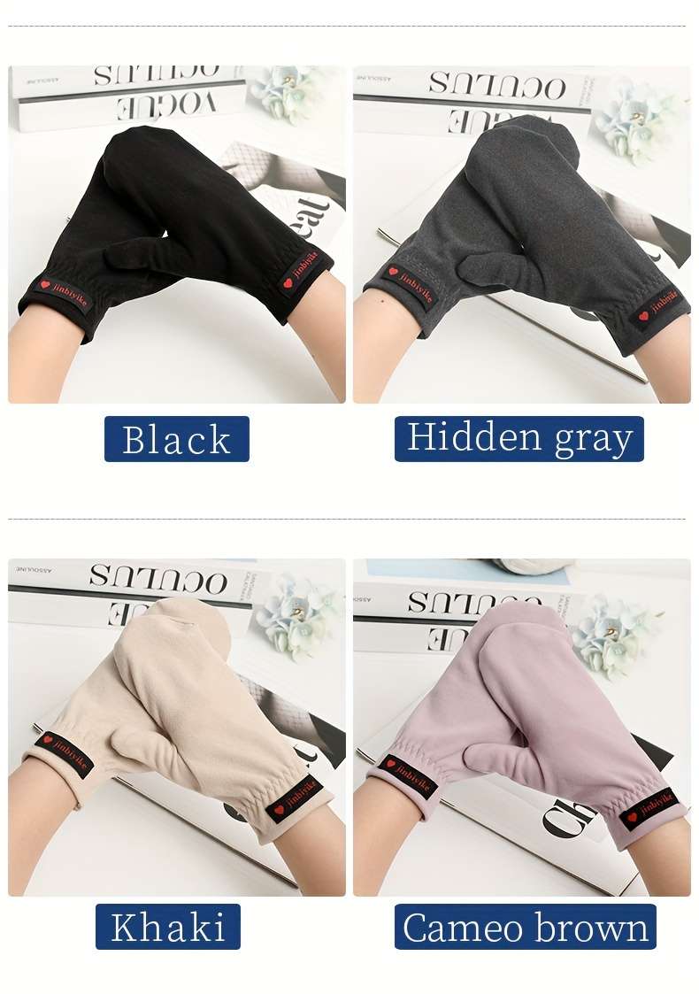 1 Pair Hidden Gray Warm Gloves