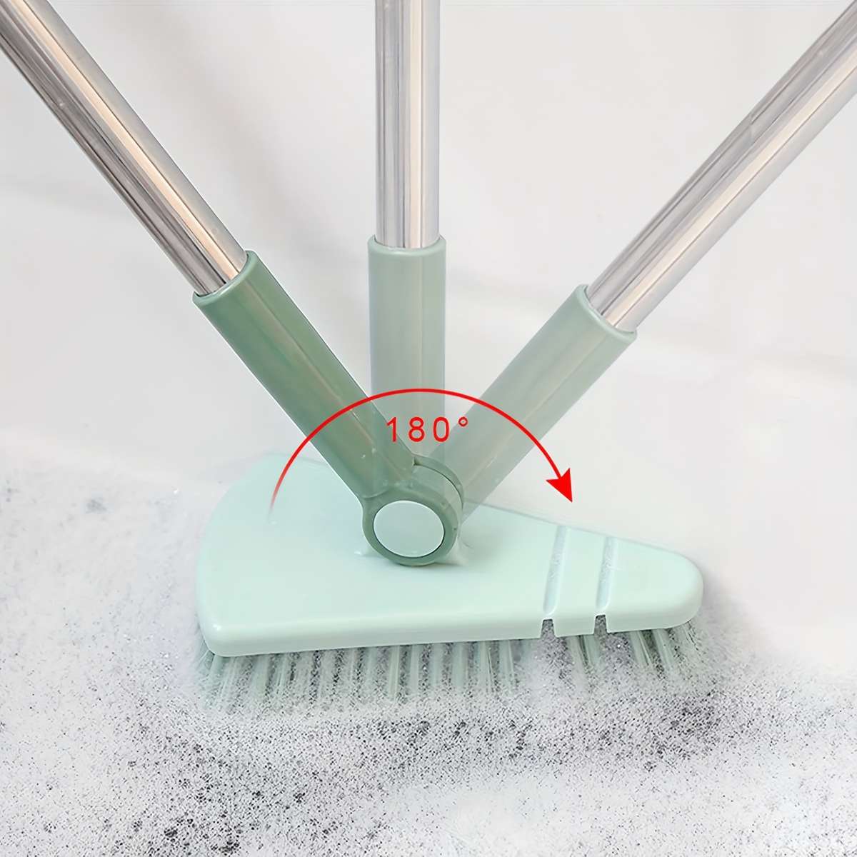 1pc Floor Scrub Brush Shower Scrubber Cleaning Bath Tub And Tile Scrubber Brush Long Handle Det