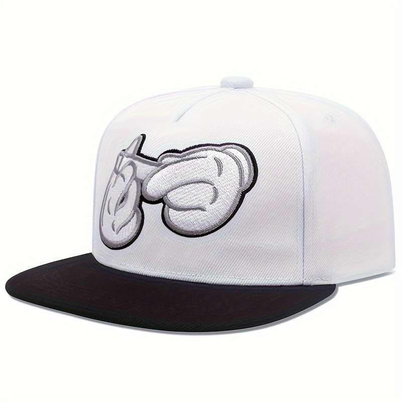 Two handed cigarette style embroidered snapback cap