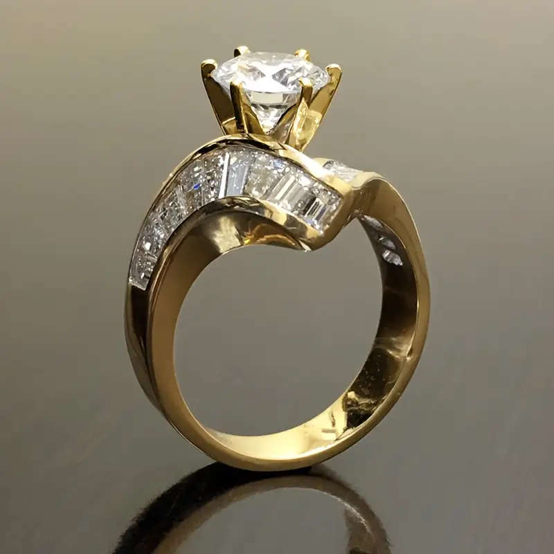 Exquisite Promise Ring with Stone Symbol of Luxury
