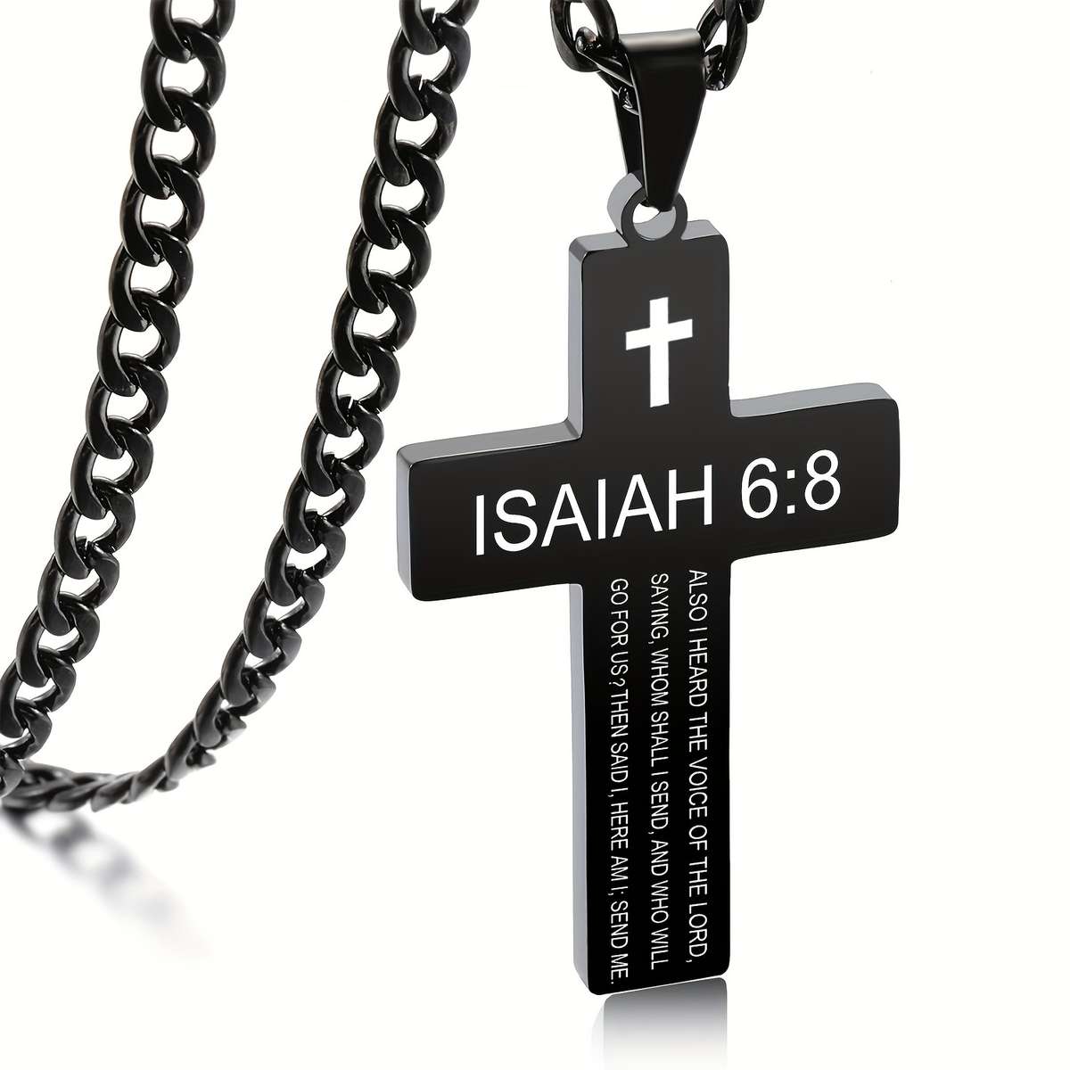 1 Piece Black Jesus Theme Pendant