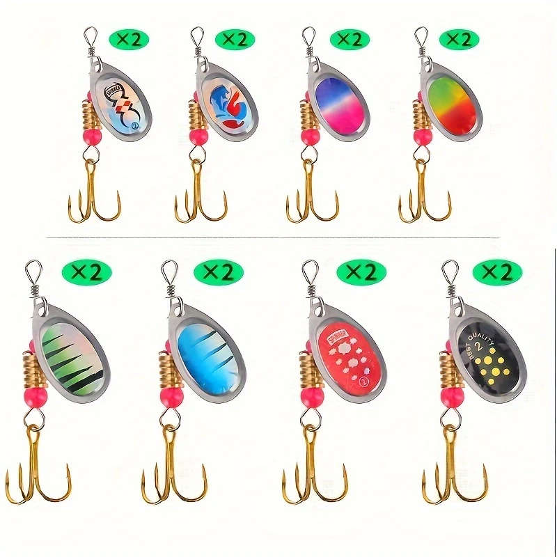 16pcs of Rotating Composite Sparkle Package Package Package Package Road Sub-Composite Sparkle Bait