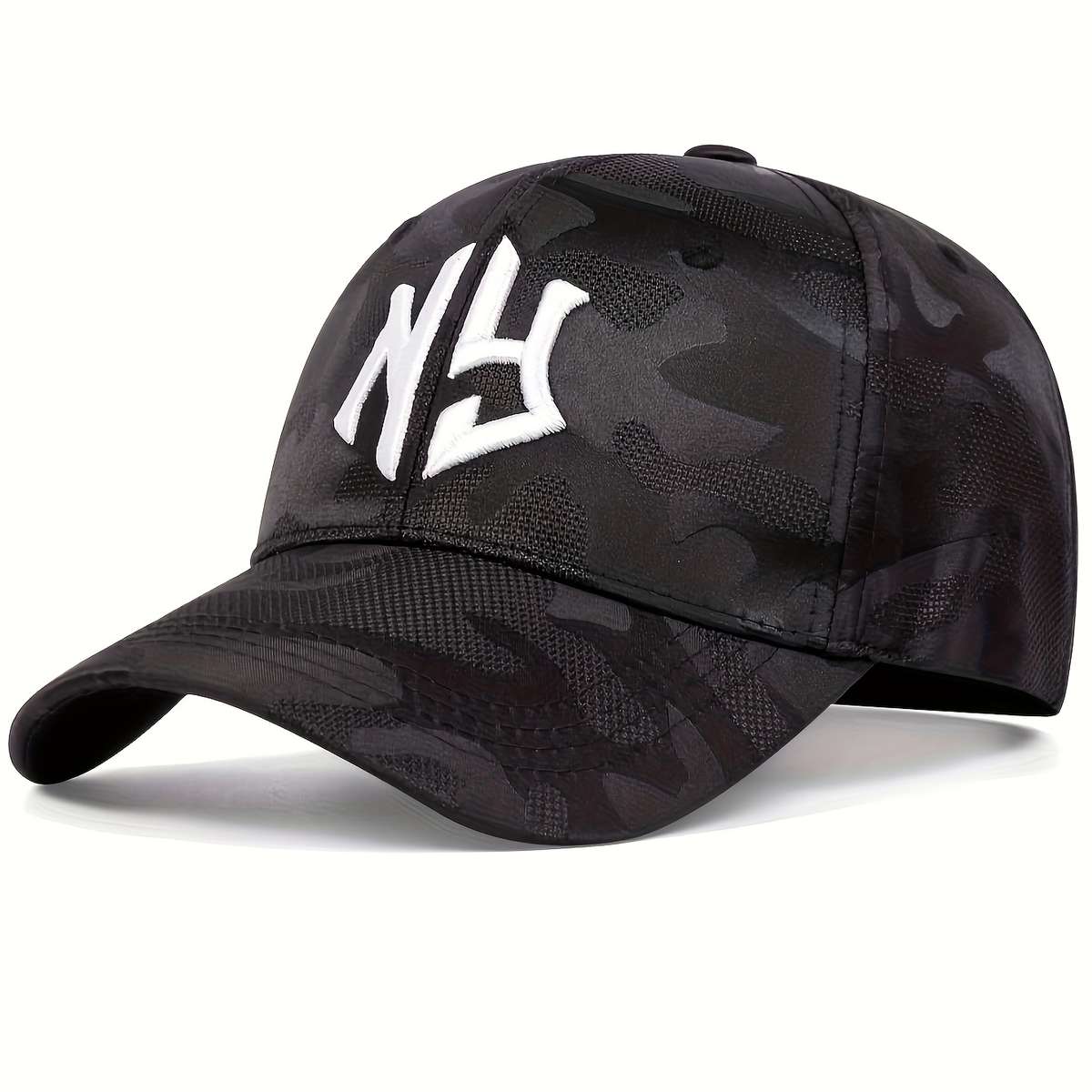 Trendy Embroidery Camouflage Baseball Cap Unisex Hip Hop Dad Hat Lightweight Adjustable Sun Hat