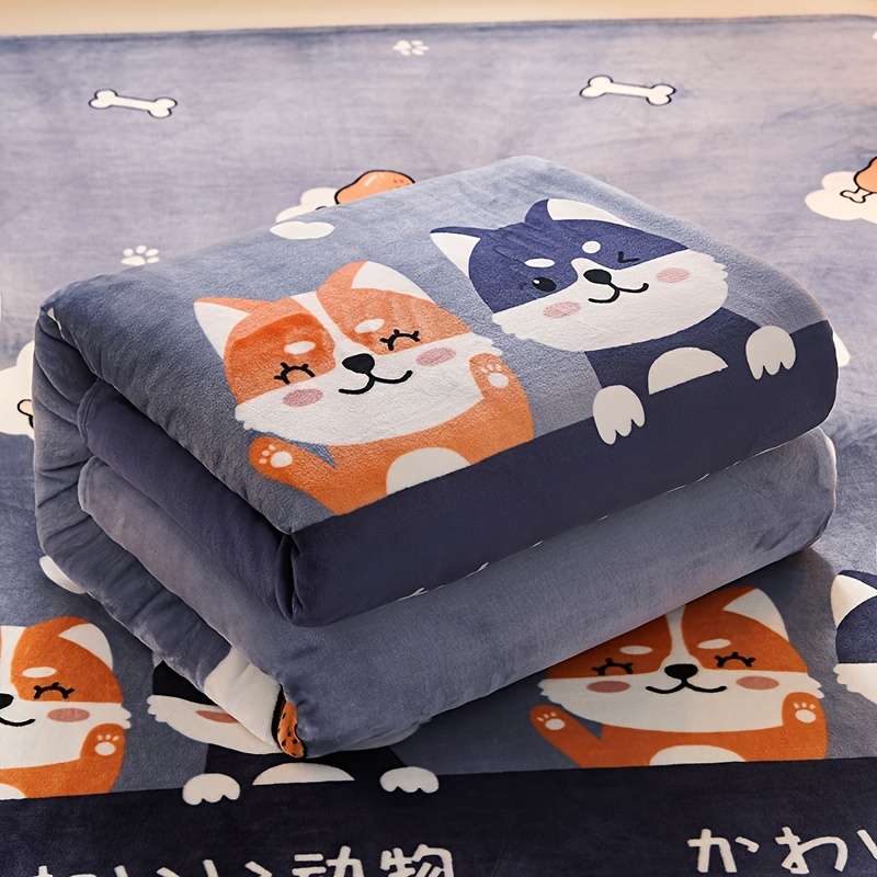 Blanket Color Puppy Blue size 200cmx230cm