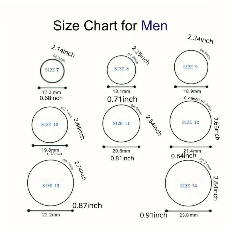 7pcs Men's Silicone Rings