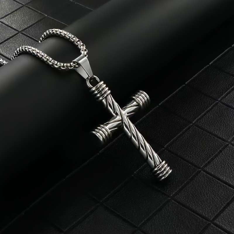 1 Piece Spiral Cross Jesus Theme Pendant