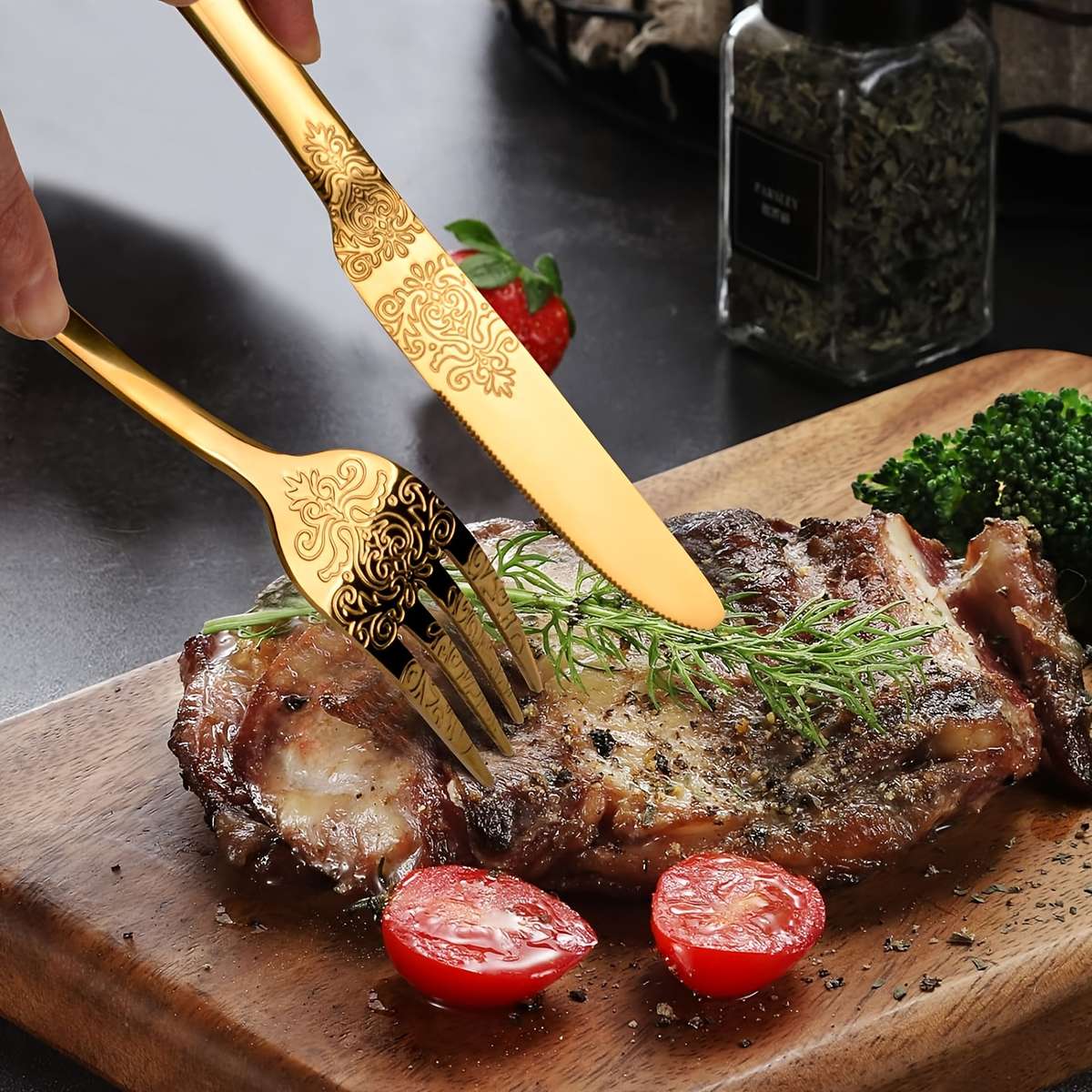 12pcs Stainless Steel Dessert Spoons Set For Restaurant Patterned Embossed Tea Spoons Dessert