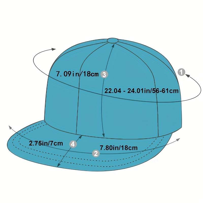 Round Logo Decor Baseball Cap Solid Color Unisex Casual Snapback Hat Adjustable Lightweight Sun