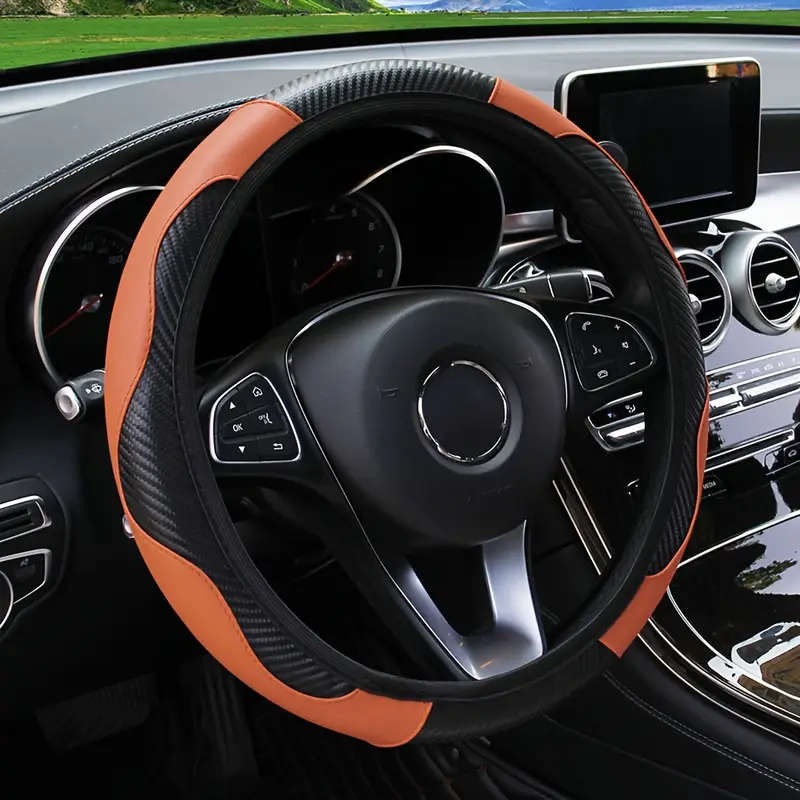 Universal PU Leather Steering Wheel Cover