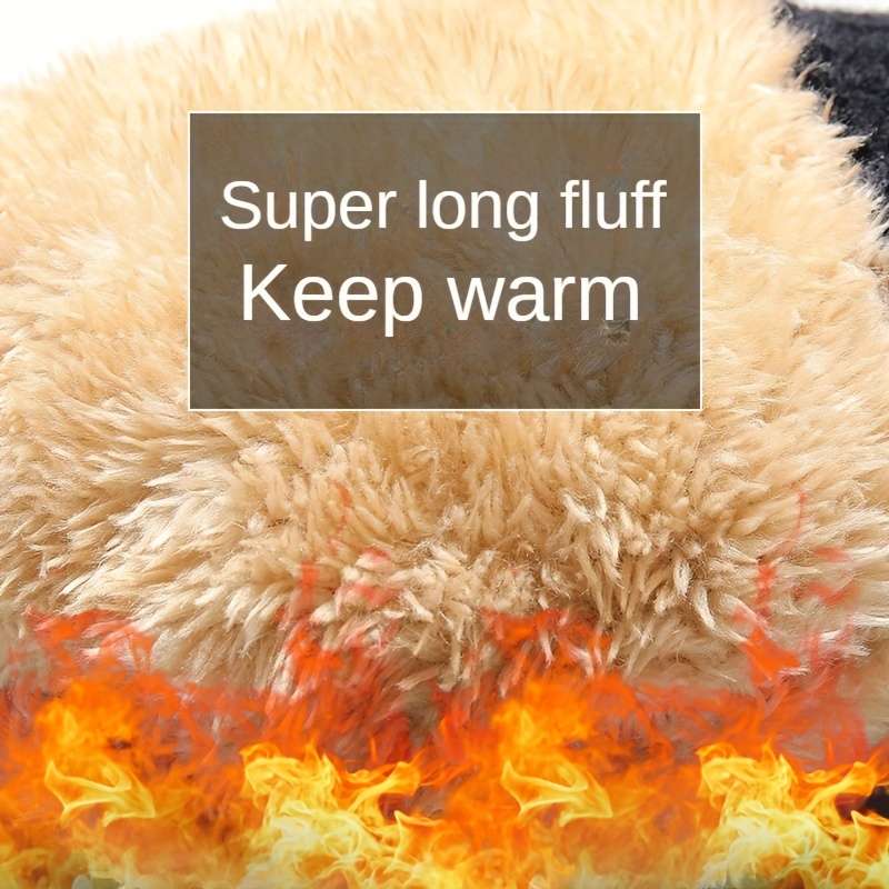 1 Pair One Size Items Double Thickened Grey Warm Gloves