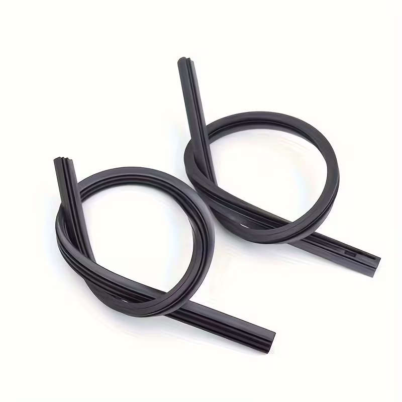 2pcs Silicone 26-inch Car Bus Universal Frameless Windshield Wiper Blade Refill Adhesive Strip Cutta