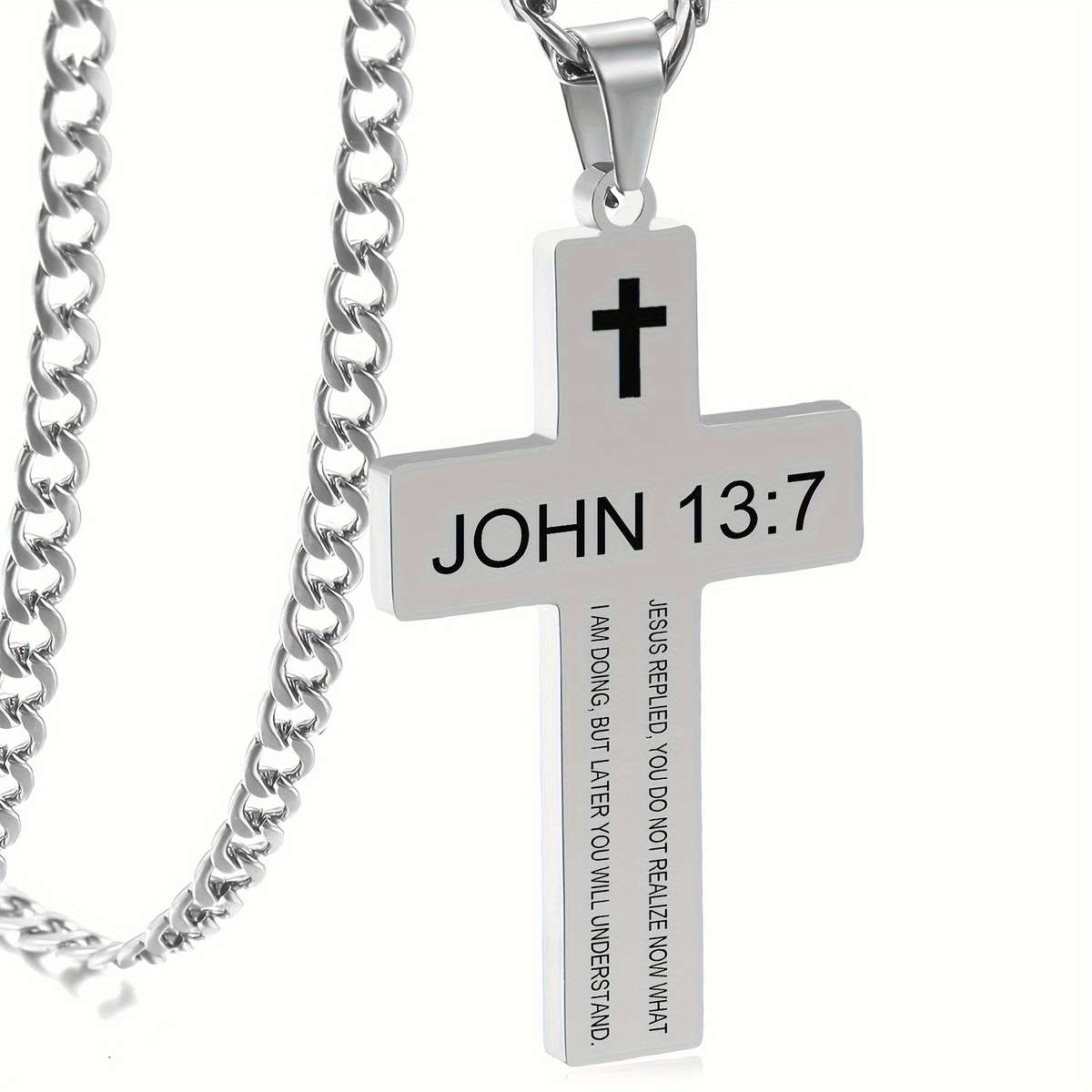 Silvery Jesus Theme Pendant