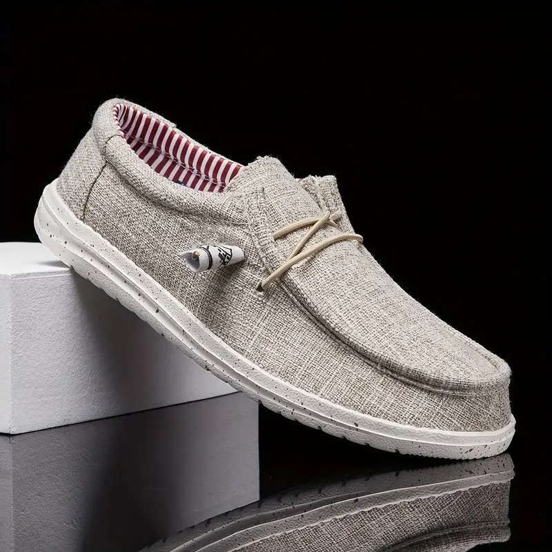Mens Trendy Solid Casual Shoes with Adjustable Lace and Non Slip