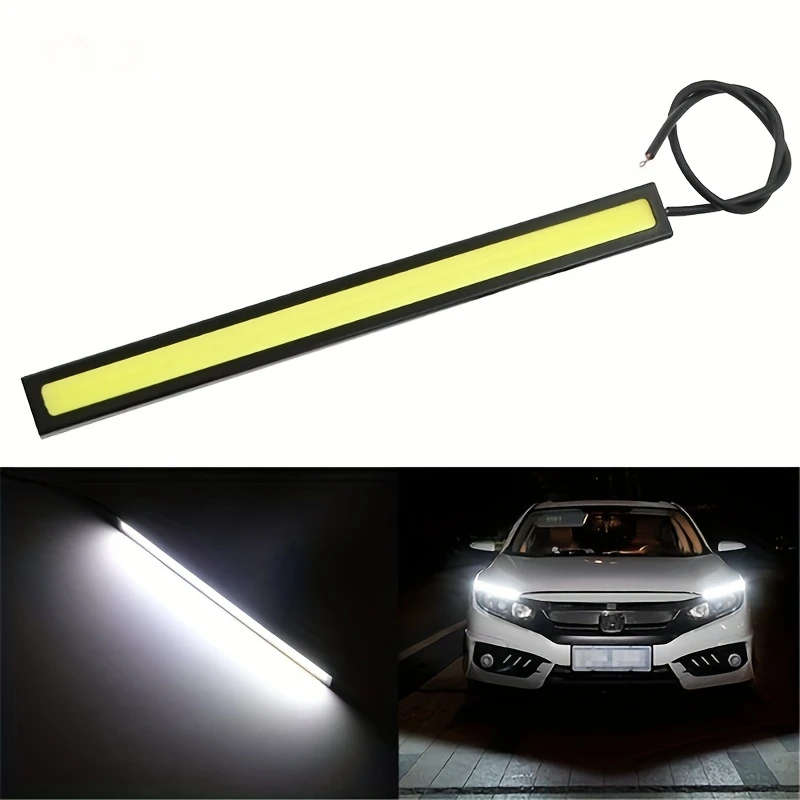 2Pcs 17cm Universal COB LED Strip Car Daytime Running Fog Lamp DRL Driving Strip Light Flexible Led