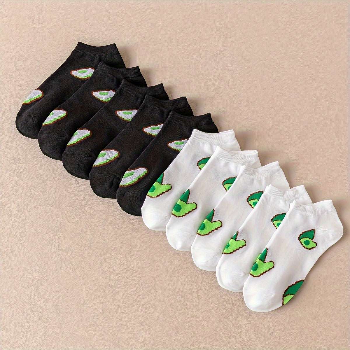 10 Pairs Of Mixed Colors One Size High Elastic Socks