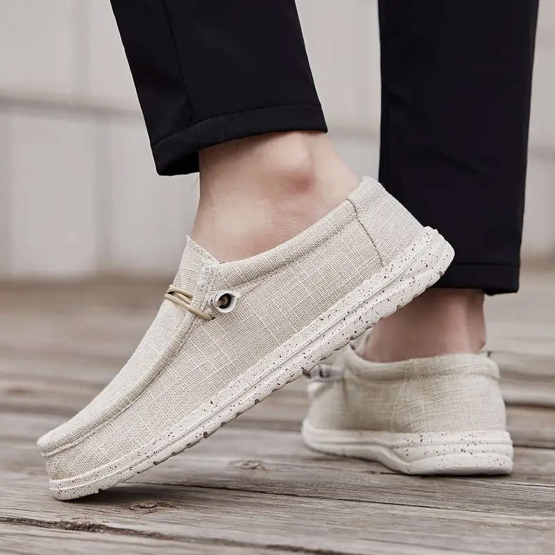 Mens Trendy Solid Casual Shoes with Adjustable Lace and Non Slip