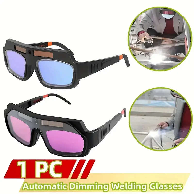 1pc Automatic Light-Adjusting Welding Glasses for Welders Color-Changing Welding Protection Labor Pr