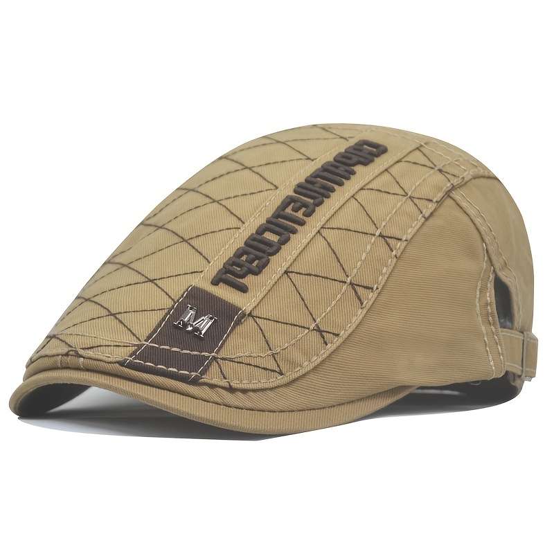 1pc Hat Men's Korean Version Versatile Three-dimensional Patch Embroidered Iron Label M Letter Tren