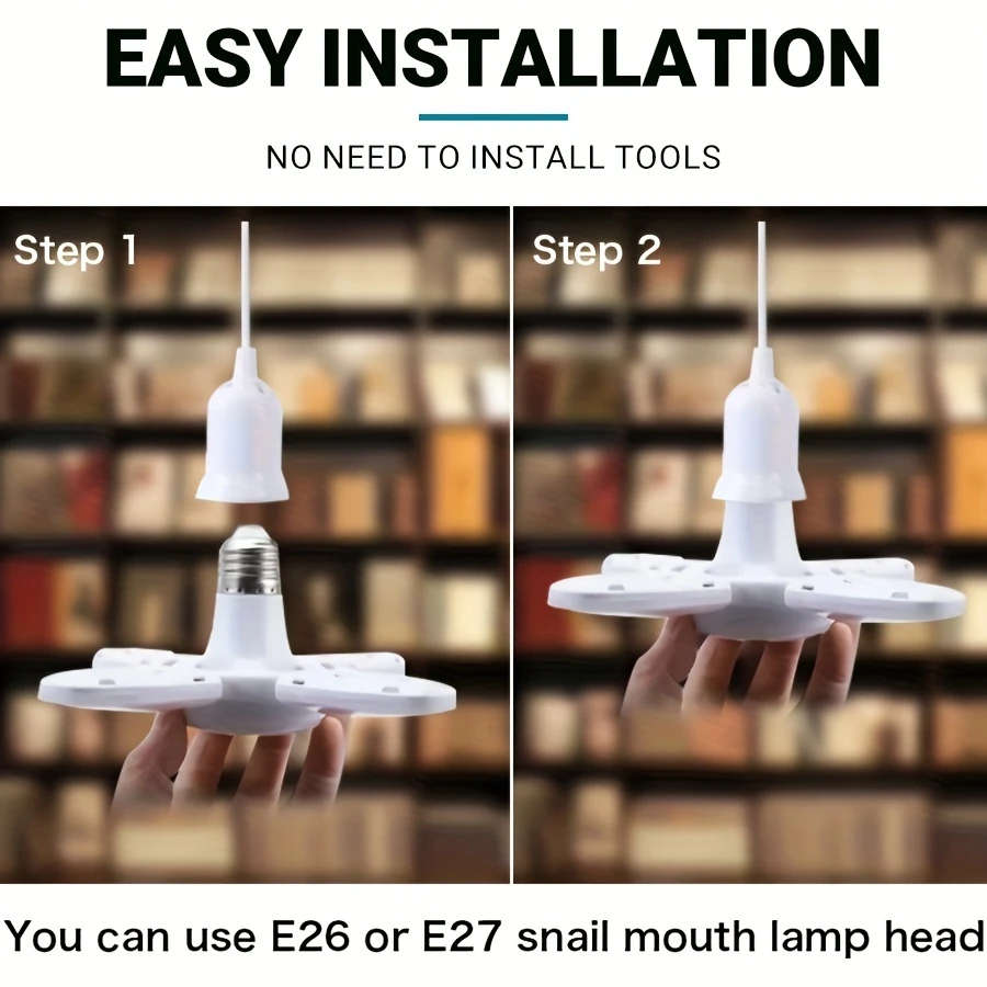 1pc LED Four-Leaf Lamp Mini Folding Light 28W  6500K Pendant Light Suitable