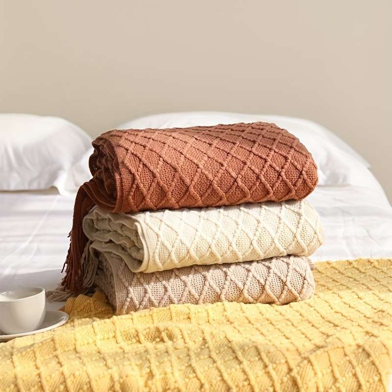 Blanket Color Beige size 152.4x203.2cm