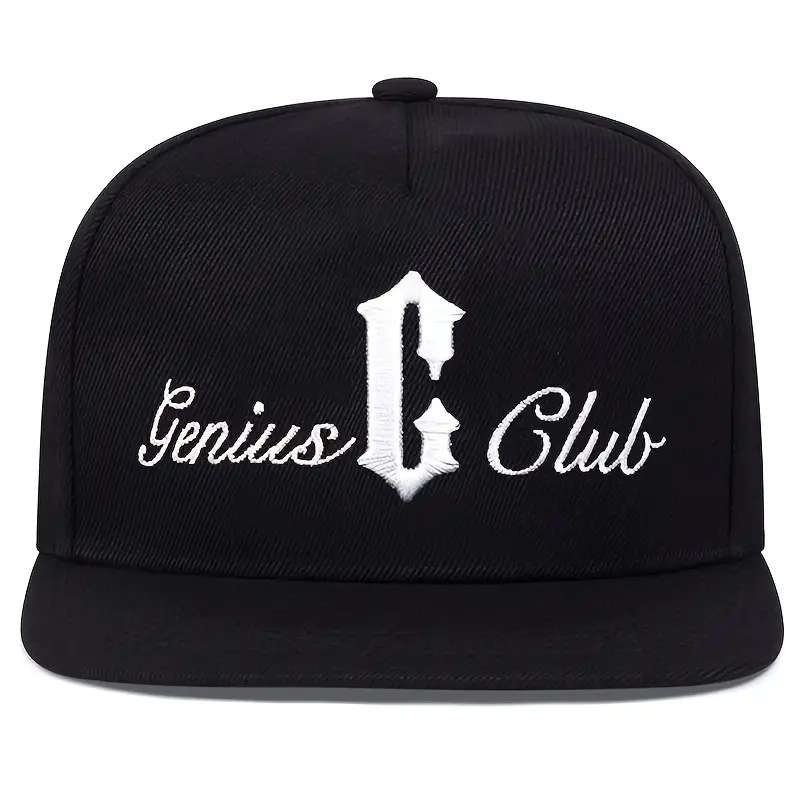 Men'S C Letter Side Genius Club Rotating Hat Outdoor Adjustable Sun Protection Casual Hat Spring