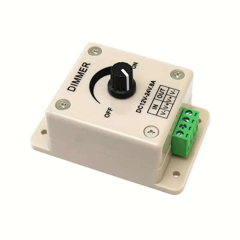 High-Quality Led Strip Light Dimmer Stepless Brightness Control Dc12-24V 8A Easy Install