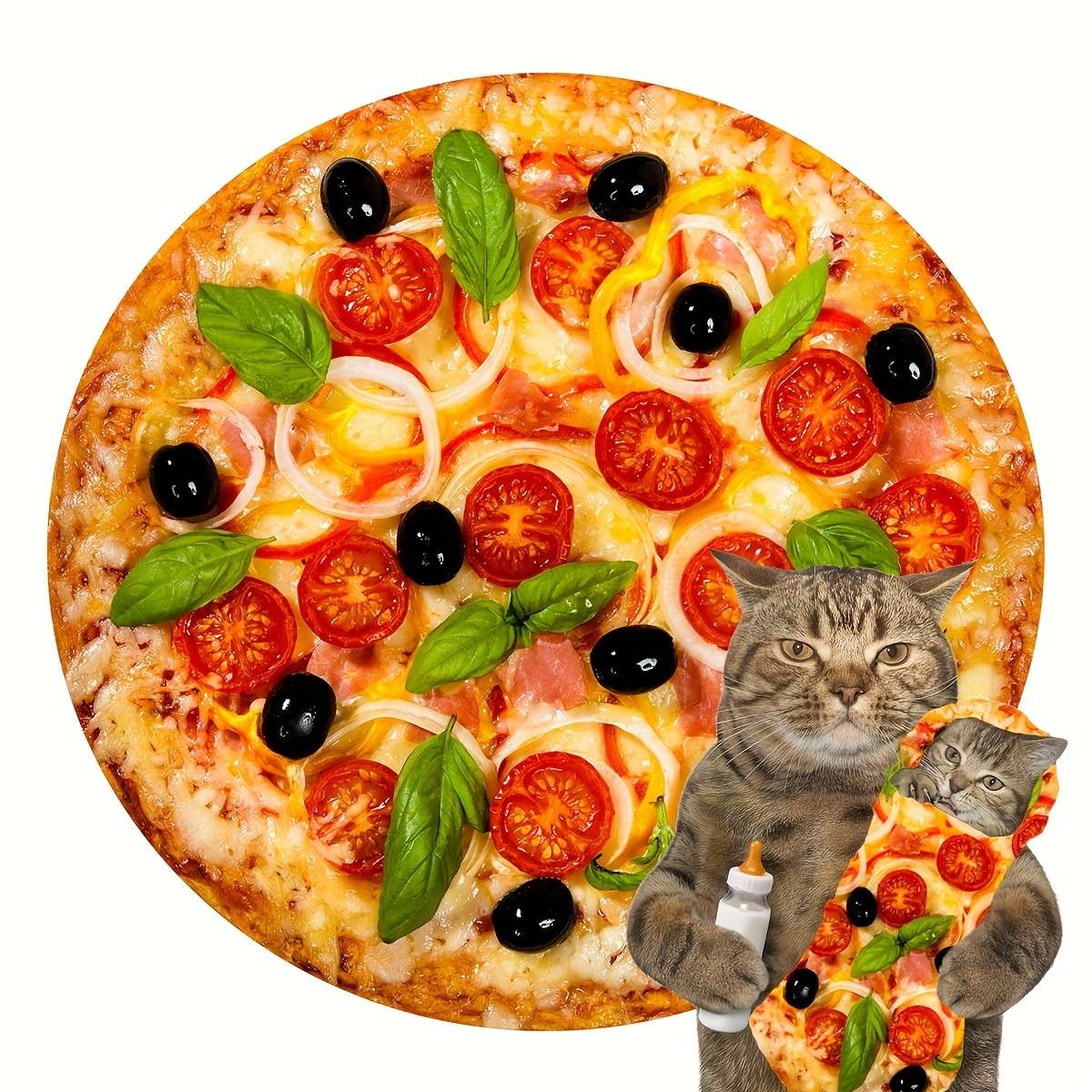 1ps Blanket Size 35Inch 0.9M  Style Meat Pizza