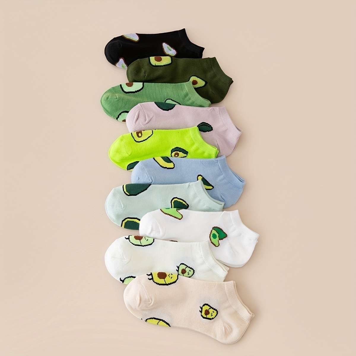 10 Pairs Of Mixed Colors One Size High Elastic Socks