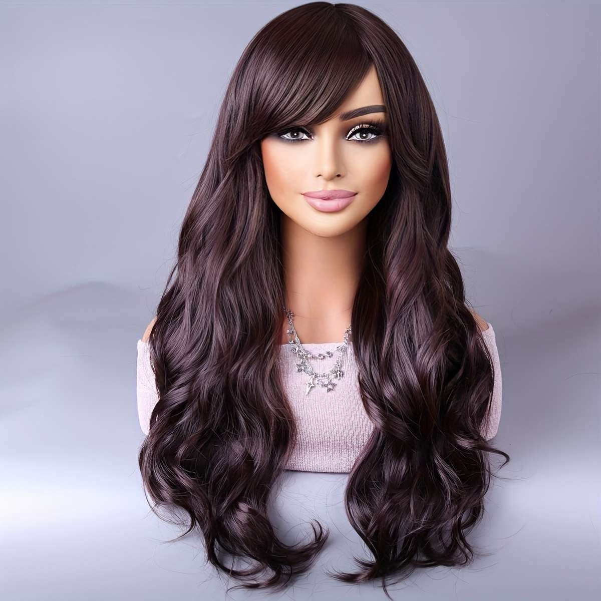 1Pc Reddish Brown 66.04cm Fashion Design Wig