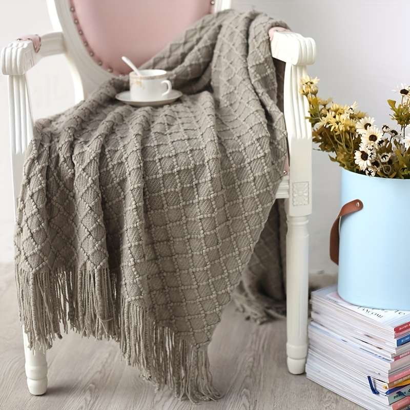 Blanket Color Beige size 152.4x203.2cm
