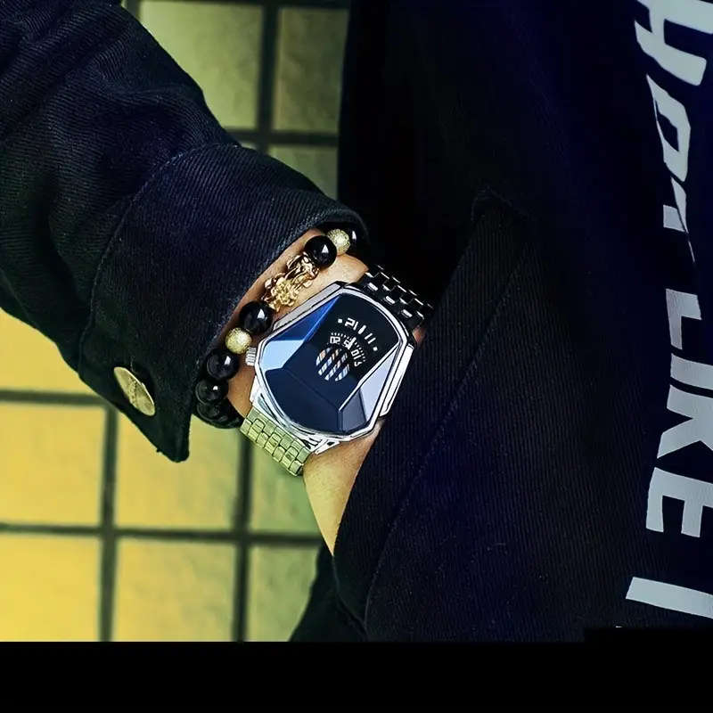 Simple Gold Snake Head Quartz Watch Gold Blue