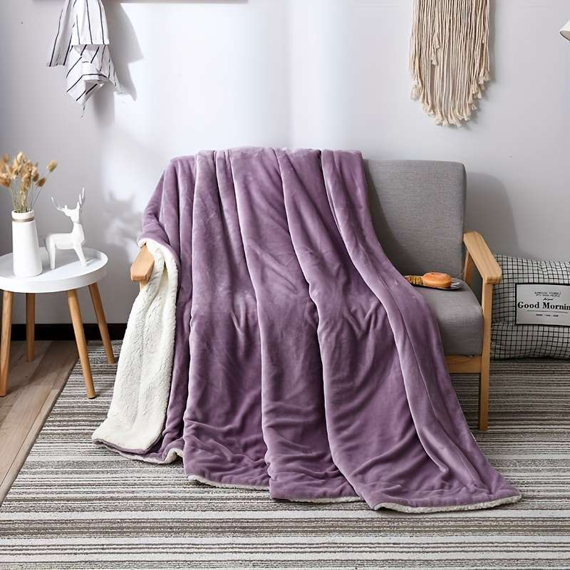 1ps Blanket Color Light Purple size 180x200cm