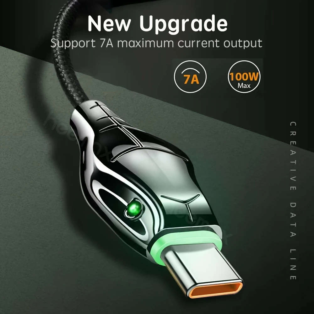 USB A To Type C Cable 100W Fast Charging 100cm 7A