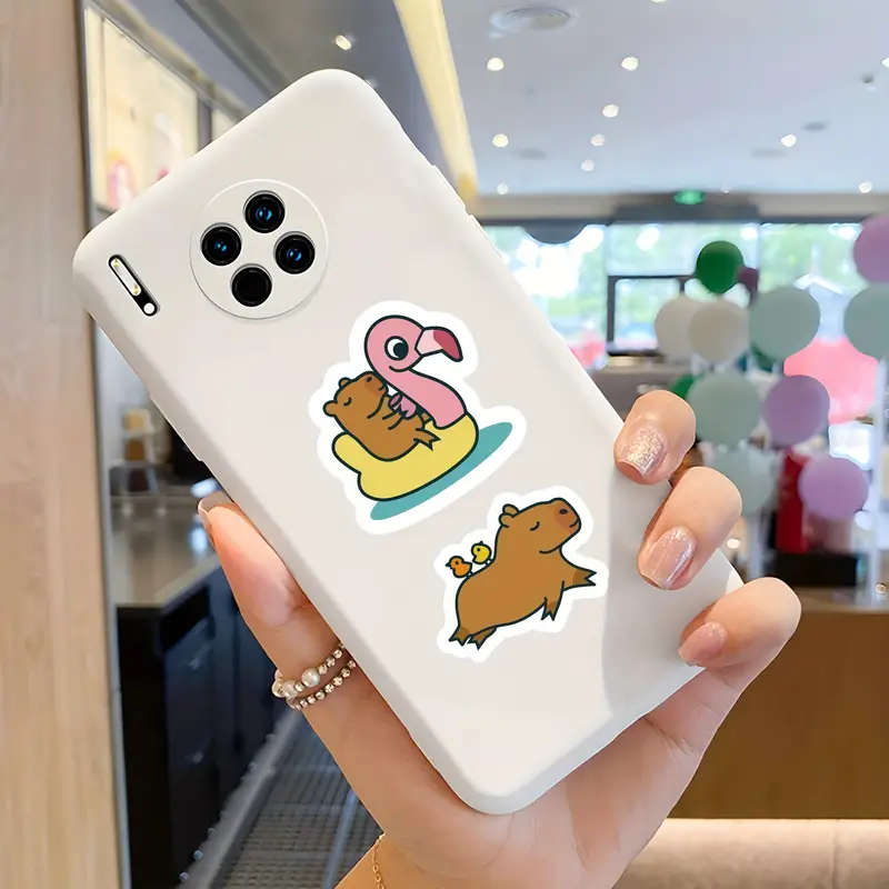 35pcs Capybara Stickers Pack - Cute Cartoon Designs