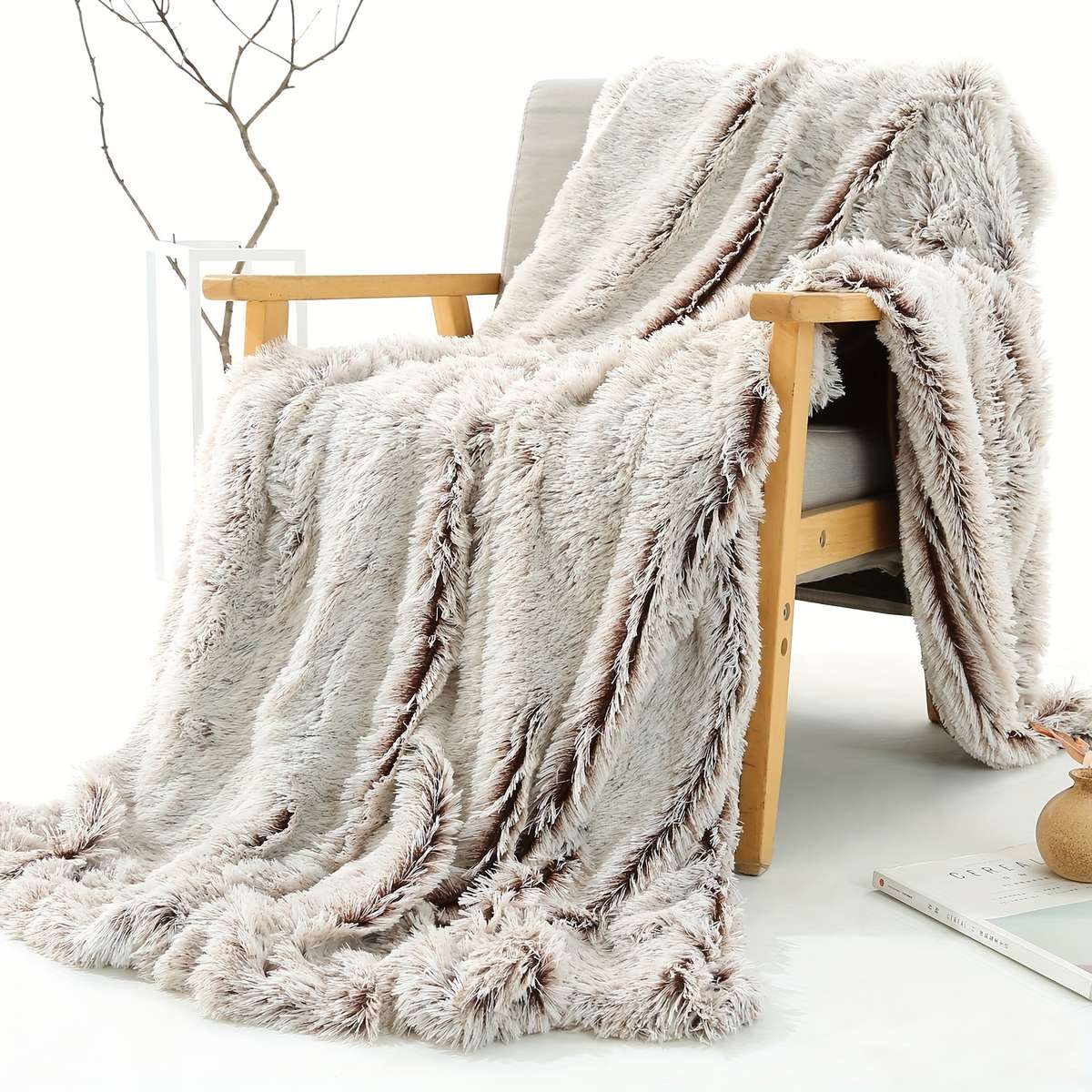 Blanket Color Two Tone Gray size 160x200cm