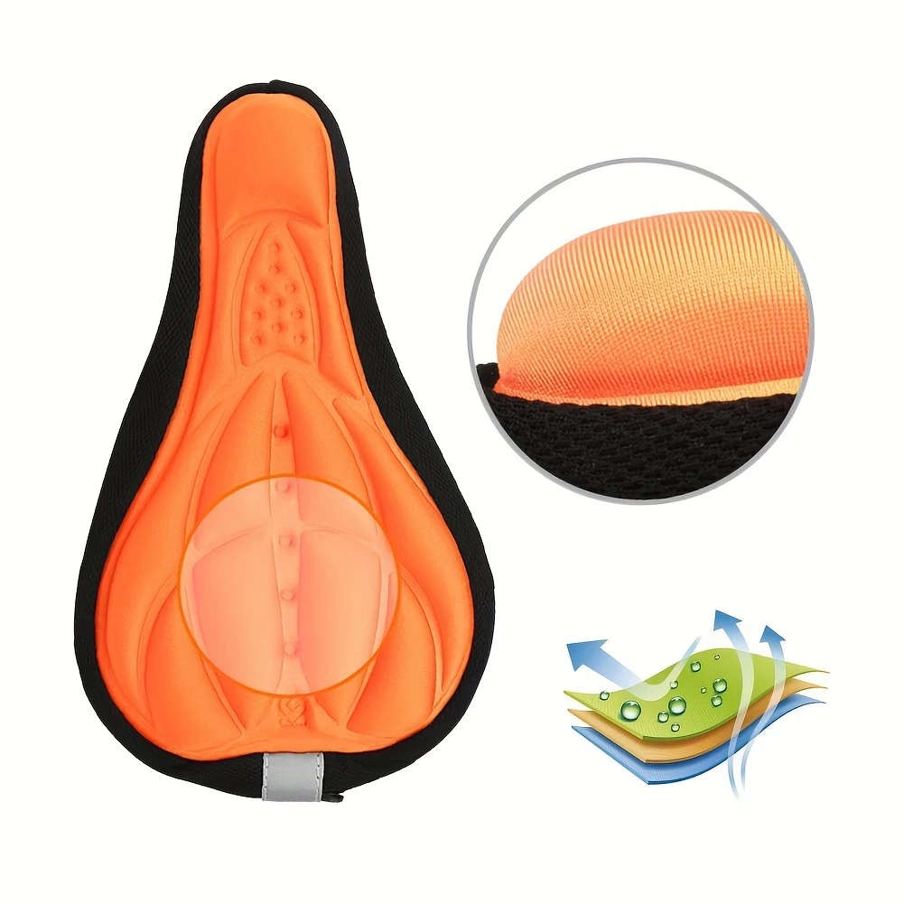 1pc Upgrade Your Mountain Bike with This 3D Cushion Cover Soft Silicone Saddle Seat Cover