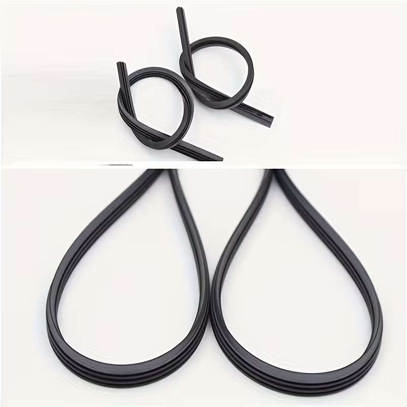 2pcs Silicone 26-inch Car Bus Universal Frameless Windshield Wiper Blade Refill Adhesive Strip Cutta