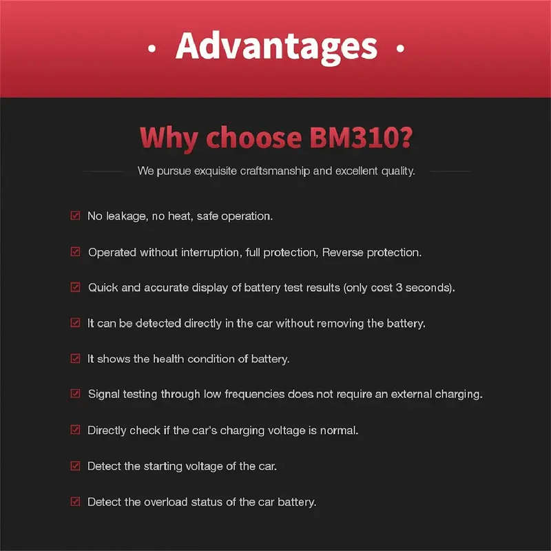 Mini 12V Car Battery Tester Digital Alternator Tester 6LED Lights Detect Display Car Tool Auto Batte