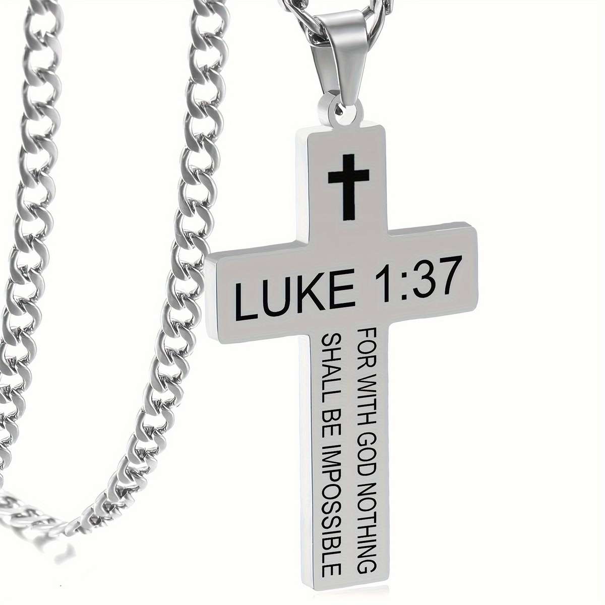 Silvery Jesus Theme Pendant