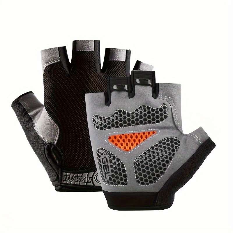 1 Pair Grey Size M Outdoor Sports Gloves