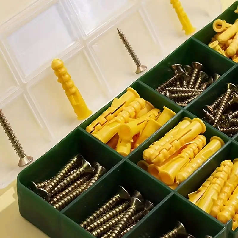 180 Pcs Self Tapping Screws With Plastic Expansion Tube In Box