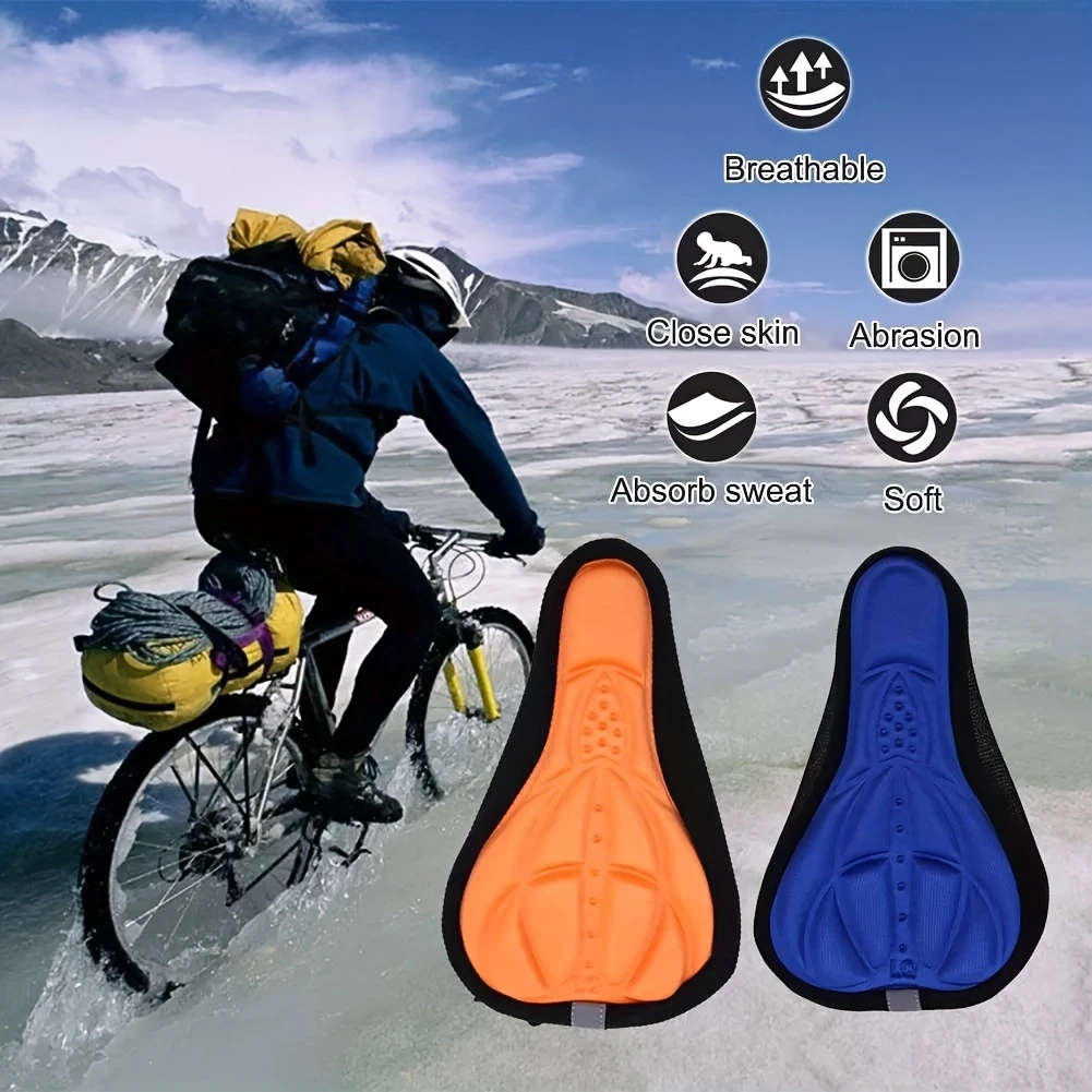 1pc Upgrade Your Mountain Bike with This 3D Cushion Cover Soft Silicone Saddle Seat Cover