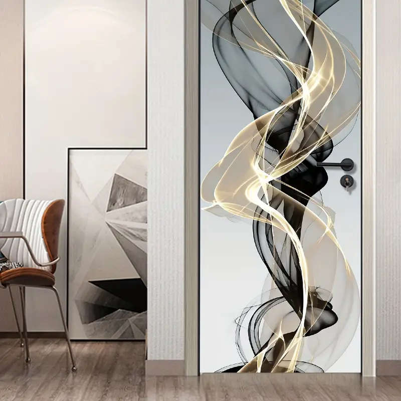 2-Pack Modern Geometric Space Themed Door Stickers