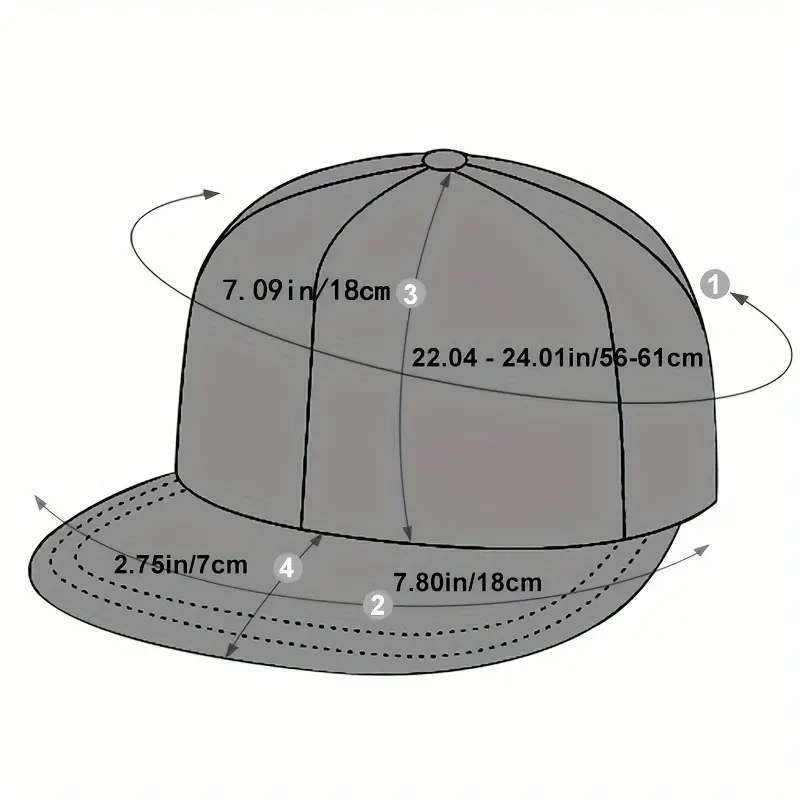 Men'S C Letter Side Genius Club Rotating Hat Outdoor Adjustable Sun Protection Casual Hat Spring